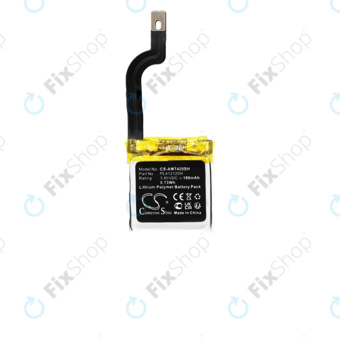 Battery for Amazfit GTR 42mm, 190mAh, Li-Pol, 3.85V, PL412120H, HQ