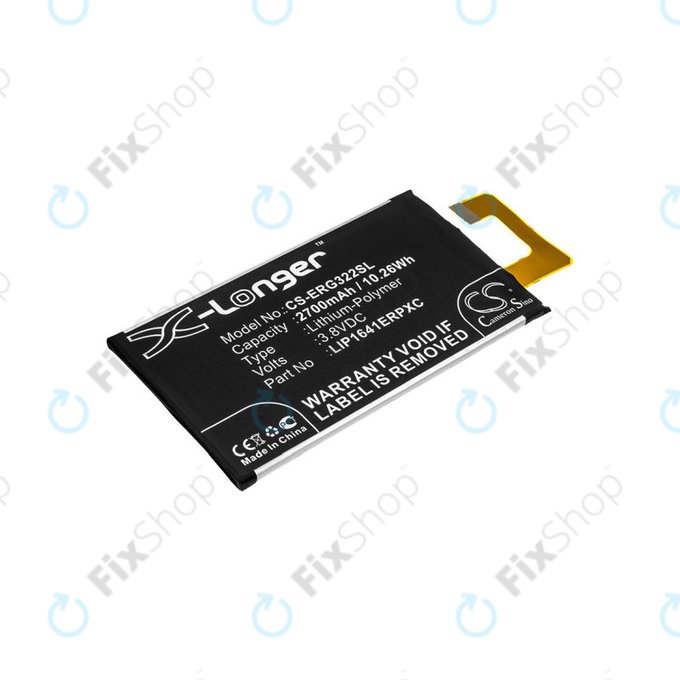 Battery for Sony Xperia XA1 Ultra G3221, 2700mAh, Li-Pol, 3.8 V, LIP1641ERPXC, HQ