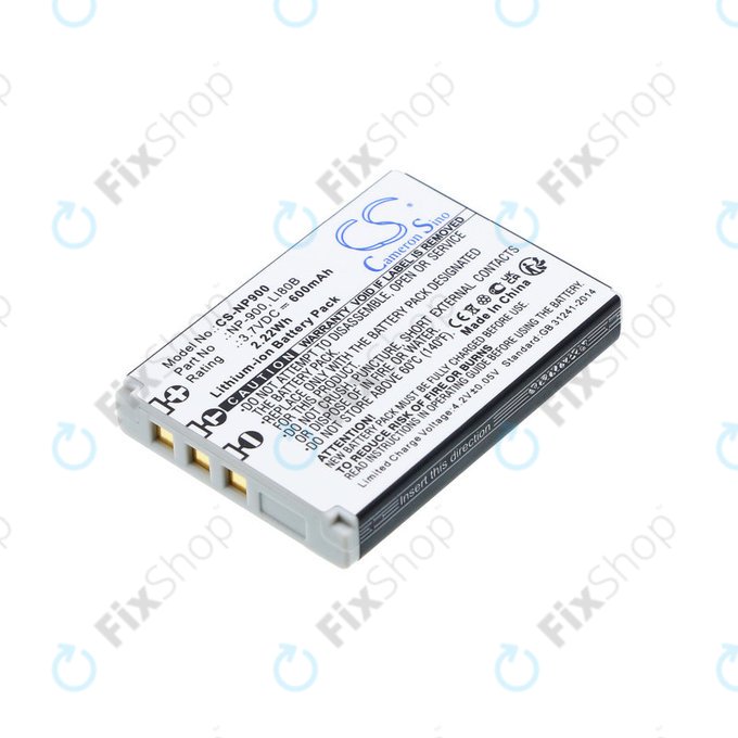 Battery for Agfa, Aosta, Avant, Benq, Minolta, Olympus, Polaroid, 600mAh, Li-Ion, 3.7V, Li-80B, HQ