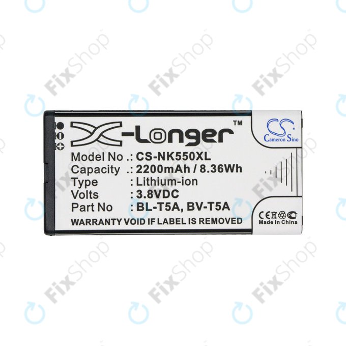 Battery for Nokia Lumia 730, 2200mAh, Li-Ion, 3.8V, BL-T5A, HQ