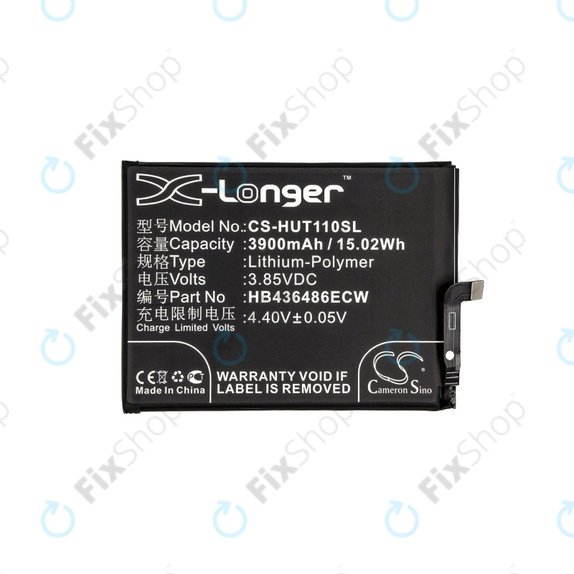 Battery for Huawei Mate 10 Lite, Honor View 20, 3900mAh, Li-Pol, 3.85 V, HB436486ECW, HQ