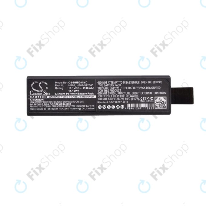 Battery for DJI Osmo, Zenmuse X3, X5, 1100mAh, Li-Pol, 11.1V, HB01, HQ