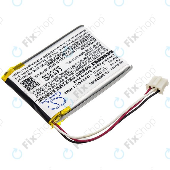 Battery for Sony Mdr-Xb950n1, Srs-Ws1, 1000mAh, Li-Pol, 3.7V, LIS1553, HQ