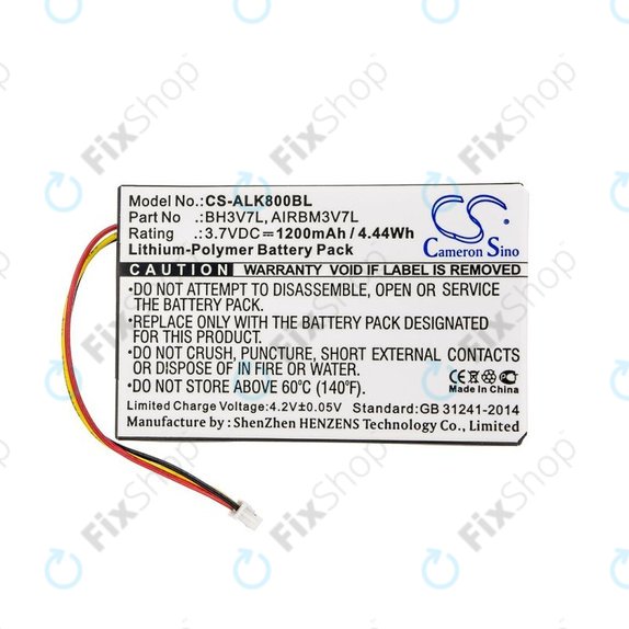 Battery for Autec Air A4, A6, A8, 1200mAh, Li-Pol, 3.7V, BH3V7L, AIRBM3V7L, HQ