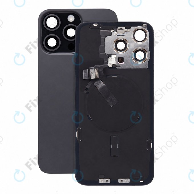 Rear Housing Glass for iPhone 15 Pro Max, Black Titanium, Pulled A