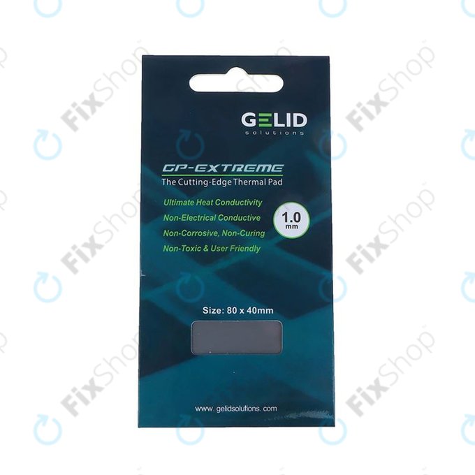 Thermal pad GELID GP-Extreme, 15 W/mK, 80 × 40 × 1.0 mm