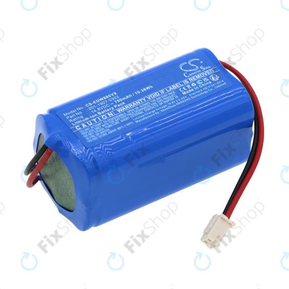 Battery for Ecovacs Winbot 880, 700, 700mAh, Li-Ion, 14.8V, 201-1907-0302, HQ