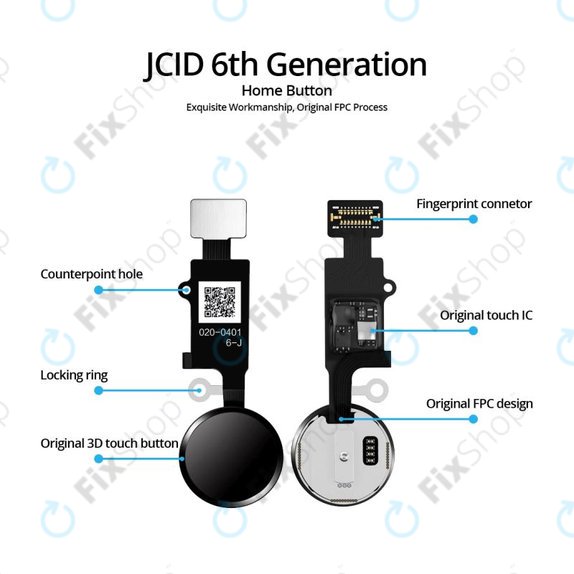 Apple iPhone 7, 7 Plus, 8, 8 Plus, SE (2020), SE (2022) - Home Button JCID 6 Gen (Gold)