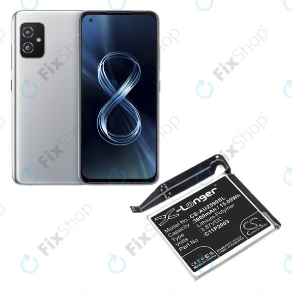 Battery for Asus Zenfone 8 ZS590KS, 3900mAh, Li-Pol, 3.87 V, C11P2003, HQ