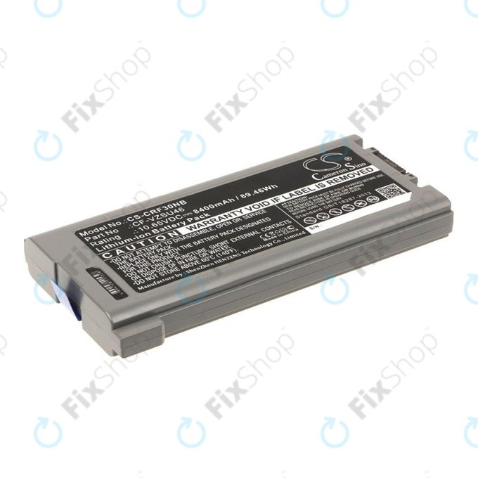 Battery for Panasonic Toughbook CF-30, 31, 53, 8400mAh, Li-Ion, 10.65V, CF-VZSU46, HQ