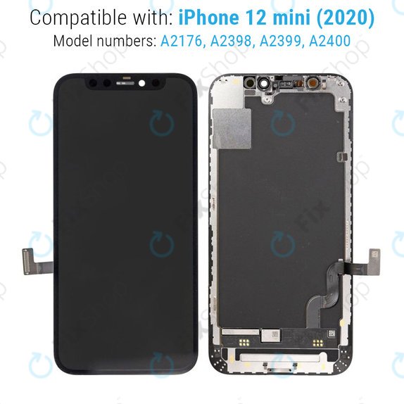 Display for iPhone 12 Mini, Touch Screen with Frame, Refurbished
