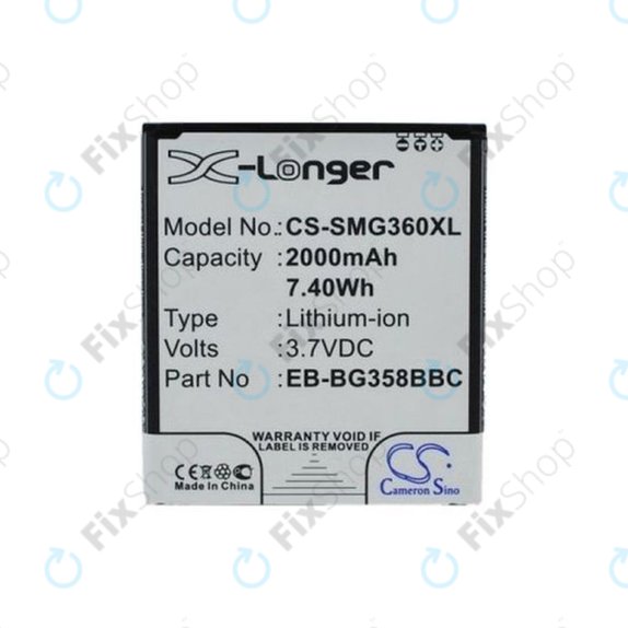 Samsung Galaxy Core Lite - Battery EB-BG358BBC, EB-BG358BBE 2000mAh HQ