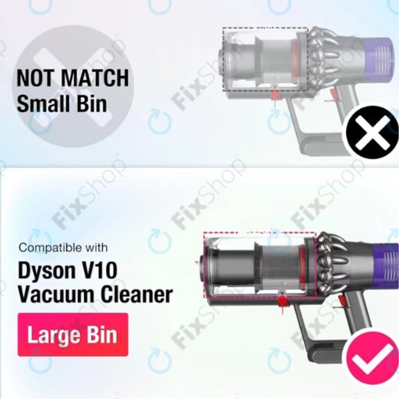Dustbin for Dyson V10 SV12