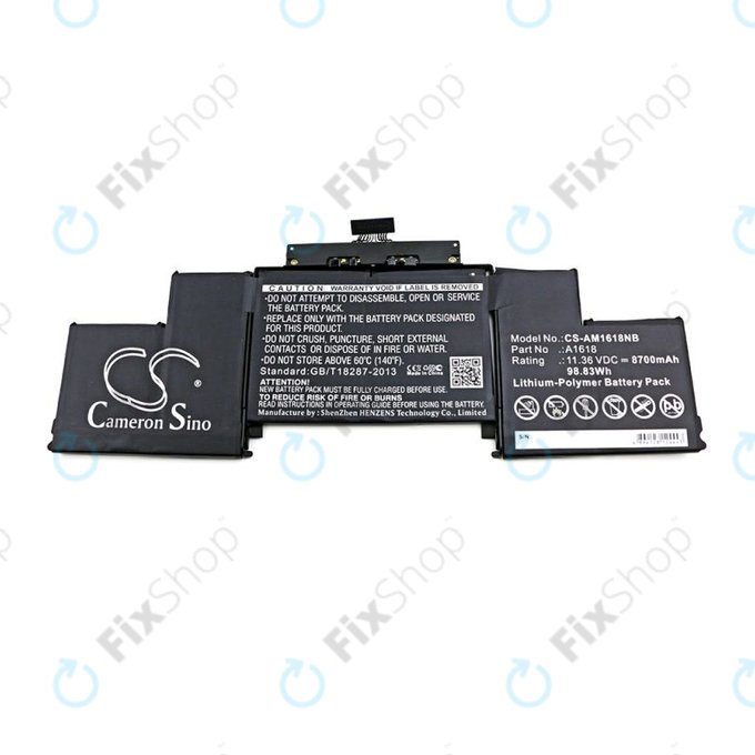 Apple MacBook Pro 15" A1398 (Mid 2015) - Battery A1618 8700mAh HQ