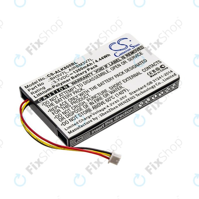 Battery for Autec Air A4, A6, A8, 1200mAh, Li-Pol, 3.7V, BH3V7L, AIRBM3V7L, HQ