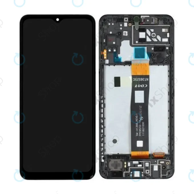 Samsung Galaxy A04S A047F - LCD Display + Touch Screen + Frame (Black) - GH82-29805A, GH82-29806A Genuine Service Pack