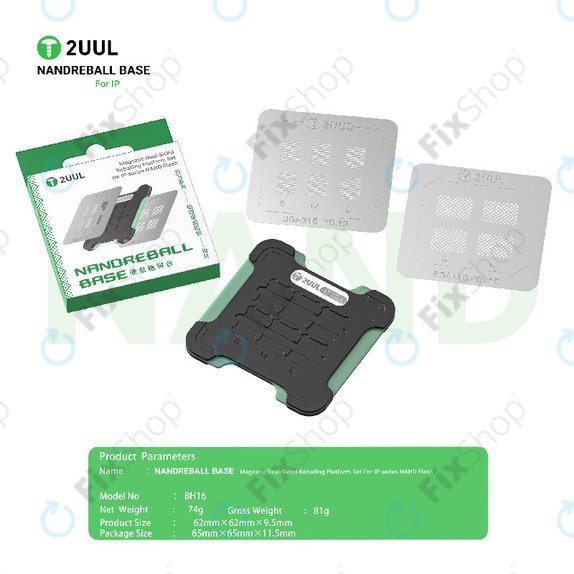 NAND Reball Base, Magnetic Dual-Sided, 2UUL BH16