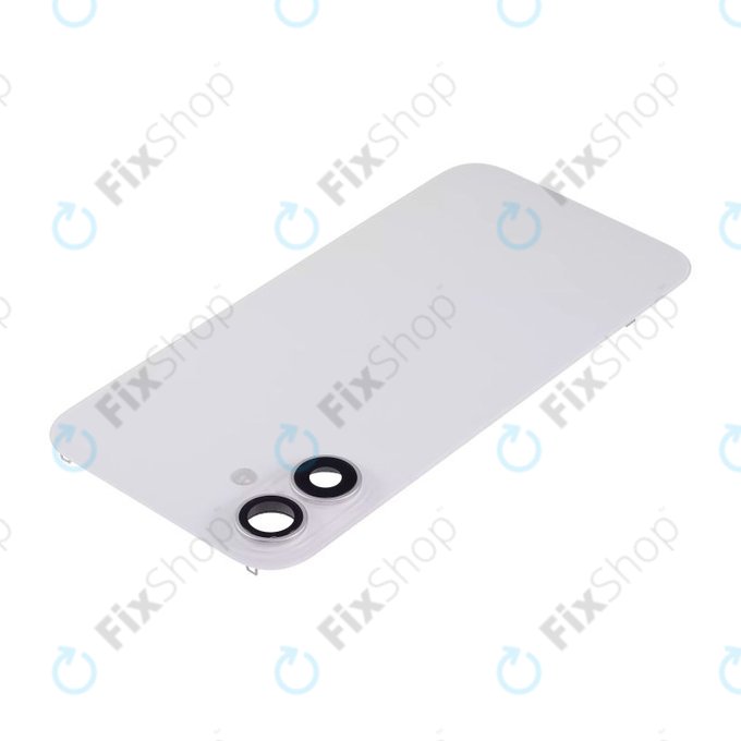 Apple iPhone 16 Plus - Rear Housing Glass + Camera Lens + Metal Plate + Magsafe Magnet (White)