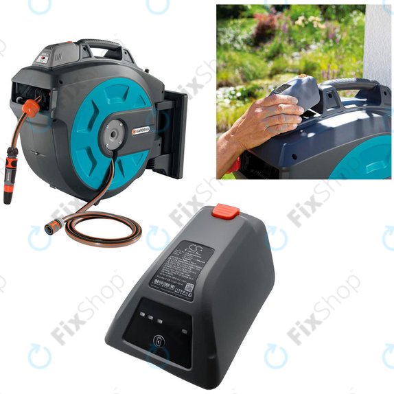 Battery for Gardena Comfort Wand-Schlauchbox 35, 8025-20, 1500mAh, Li-Ion, 18V, 008A231, HQ
