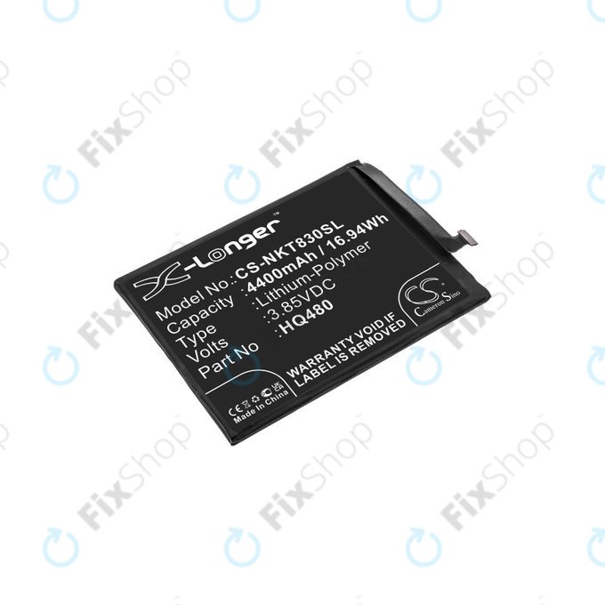 Battery for Nokia 8.3 2020 5G, 4400mAh, Li-Pol, 3.85V, HQ480, HQ