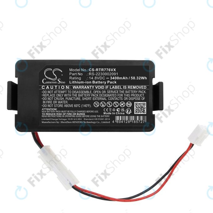 Rowenta RR7774, RR7755, Tefal RG7765 - Battery RS-2230002091 Li-Ion 14.8V 3400mAh HQ