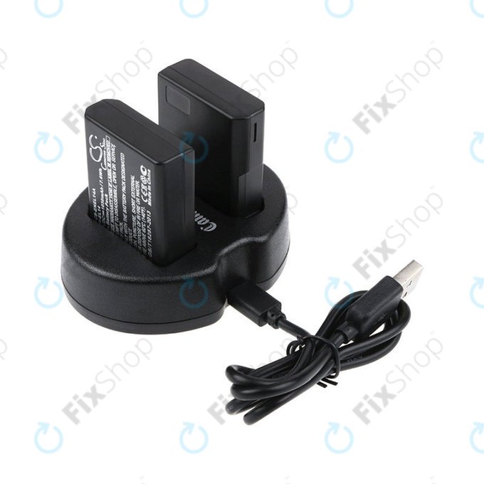 Battery 2pcs with charger for Nikon Coolpix P7000, P7700, D3100, D3200, D5100, 1030mAh, Li-Ion, 7.4V, EN-EL14, HQ