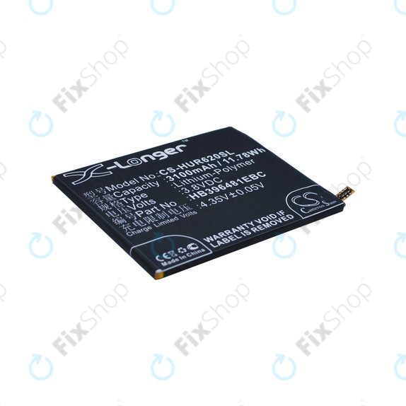 Battery for Huawei Ascend Y6 2, Honor 5a, Huawei G7 Plus, 3100mAh, Li-Pol, 3.8V, HB396481EBC, HQ