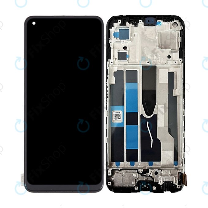 Oppo Reno 7 5G - LCD Display + Touch Screen + Frame (Stary Black) OLED
