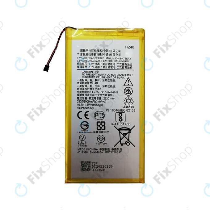 Hz40 3000mah Replace Battery Moto Z2 Play Motorola Moto Z2 Play