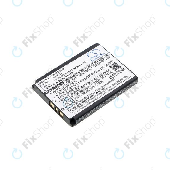 Battery for Sony Ericsson, 650mAh, Li-Ion, 3.7V, BST-37, HQ