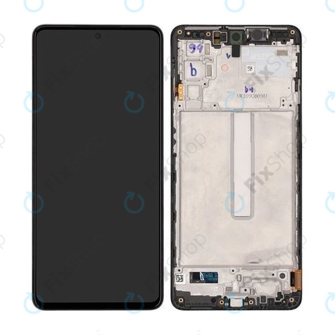 Samsung Galaxy M52 5G M526B - LCD Display + Touch Screen + Frame (Black) - GH82-27091A, GH82-27094A Genuine Service Pack
