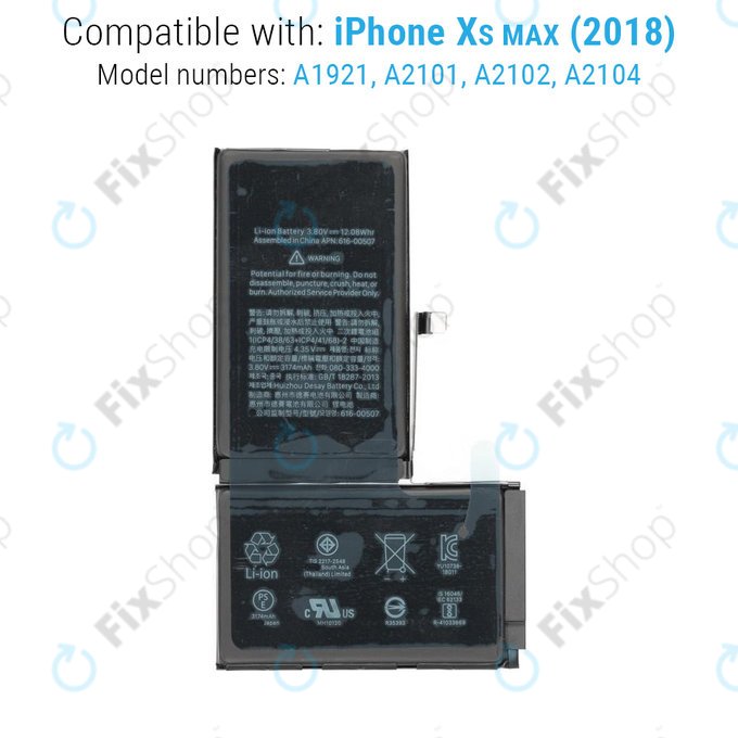 Battery for iPhone XS Max, 3174mAh