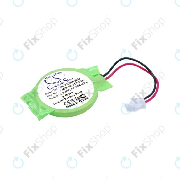 Backup battery for Dell Latitude E6320, 200mAh, Lithium, 3V, 077-A00, HQ