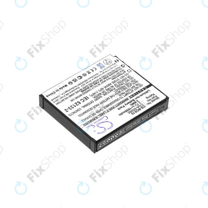 Battery for Panasonic Lumix DMC, 1050mAh, Li-Ion, 3.7V, DMW-BCE10, HQ
