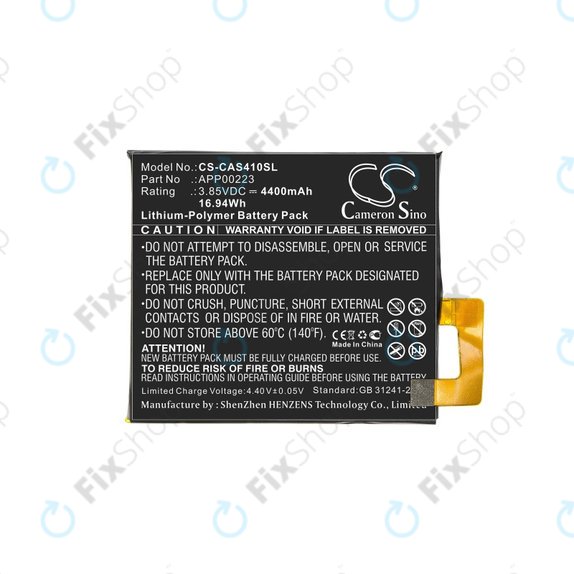 Battery for Caterpillar CAT S41, 4400mAh, Li-Pol, 3.85 V, APP00223, HQ
