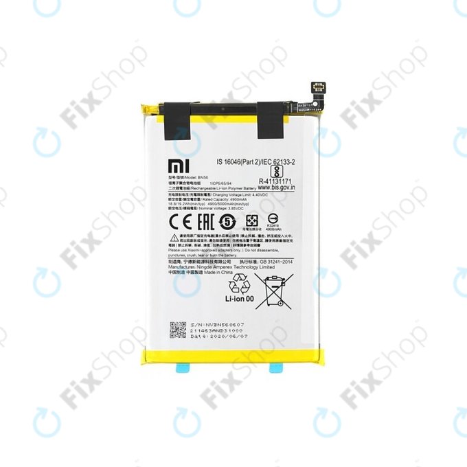 Xiaomi Redmi 9A, A1, A2 - Battery BN56 5000mAh, BN5F 5000mAh - 46020000425D Genuine Service Pack