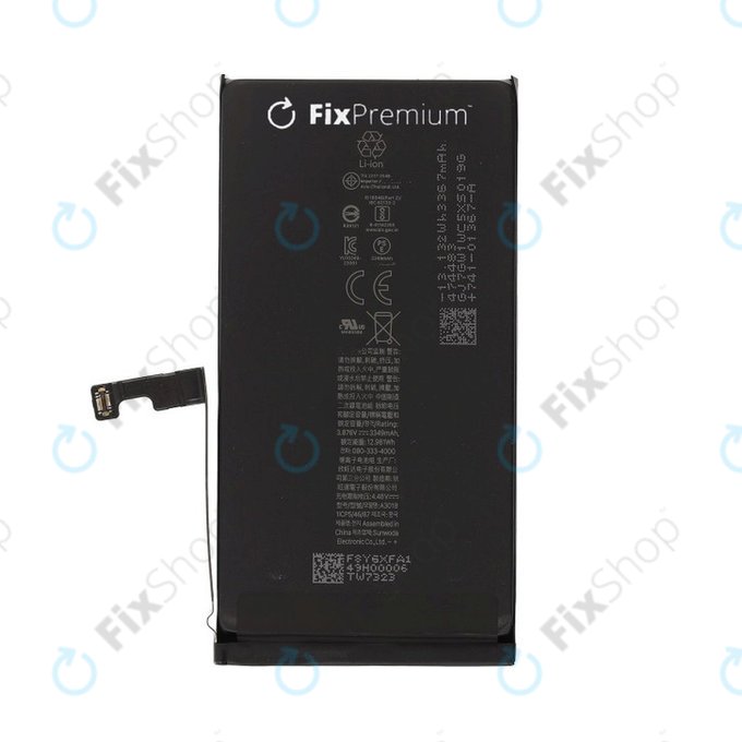 Battery for iPhone 15, 3349mAh, A3018, FixPremium