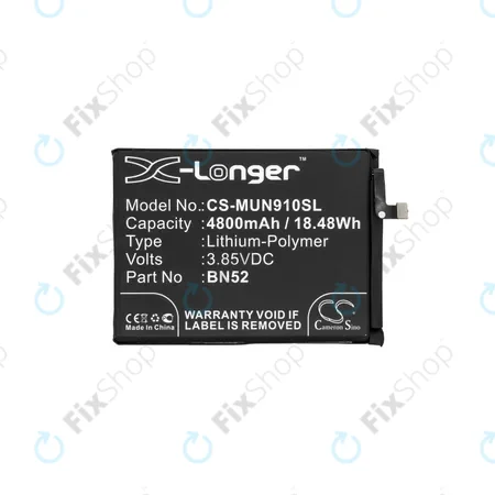 Xiaomi Redmi Note 9 Pro - Battery BN52 4800mAh HQ