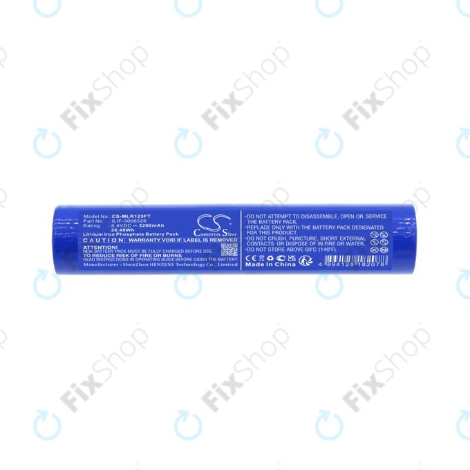 Battery for Maglite ML125, ML150LR, ML150LRX, 3200mAh, LiFePO4, 6.4V, ILIF-3006526, HQ