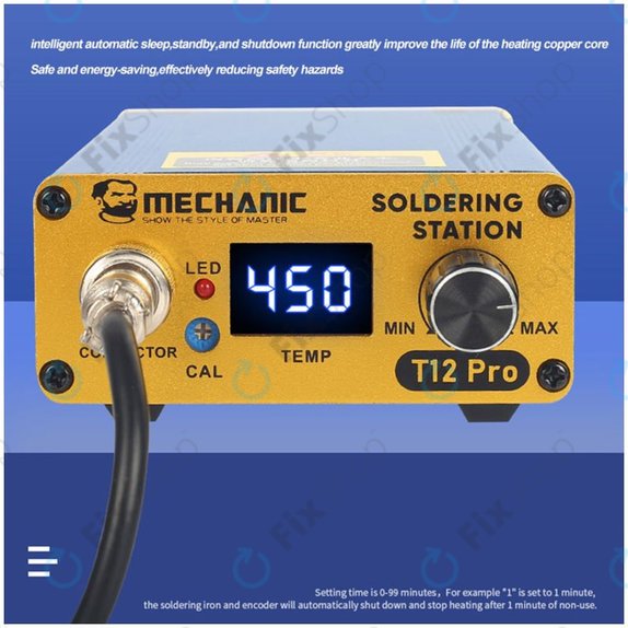 Mechanic T12 Pro - Digital Soldering Station (Blue)