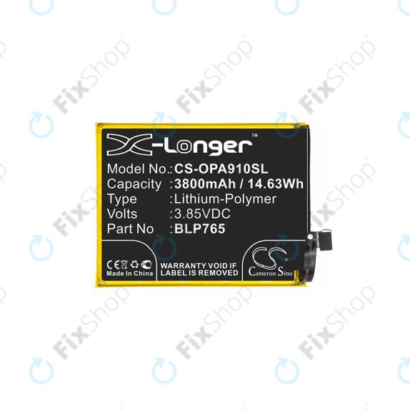 Oppo A91 - Battery BLP765 3800mAh HQ