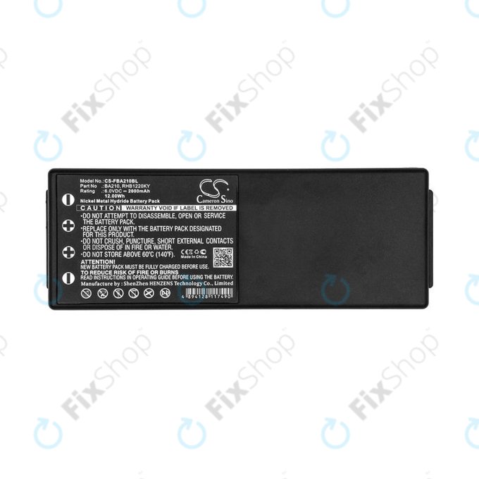 Battery for HBC Radiomatic BA, 2000mAh, Ni-MH, 6V, RHB1220KY, HQ