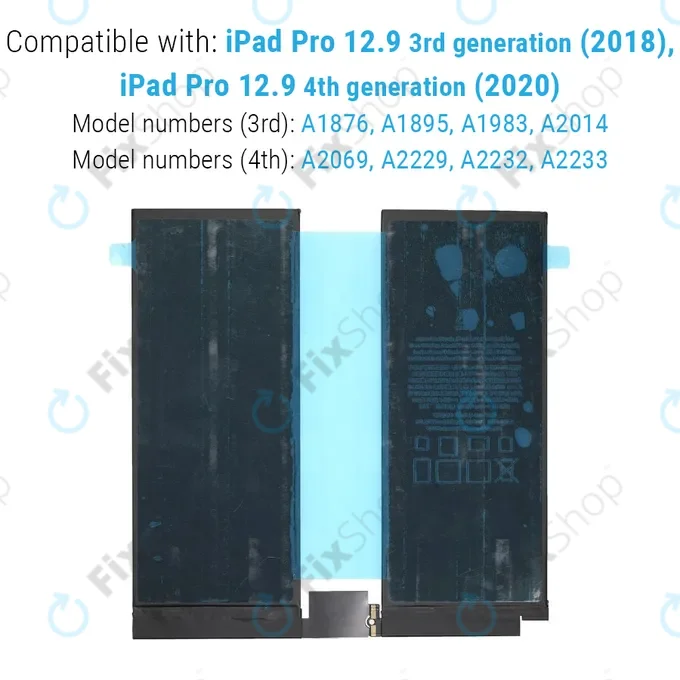 Apple iPad Pro 12.9 (3rd Gen 2018, 4th Gen 2020) - Battery 9720mAh
