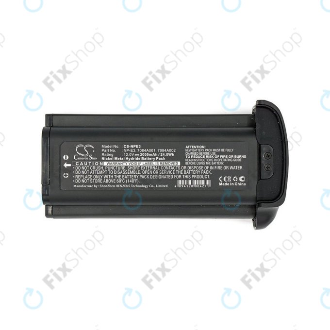 Battery for Canon Eos 1Ds, 2000mAh, Ni-MH, 12V, NP-E3, HQ