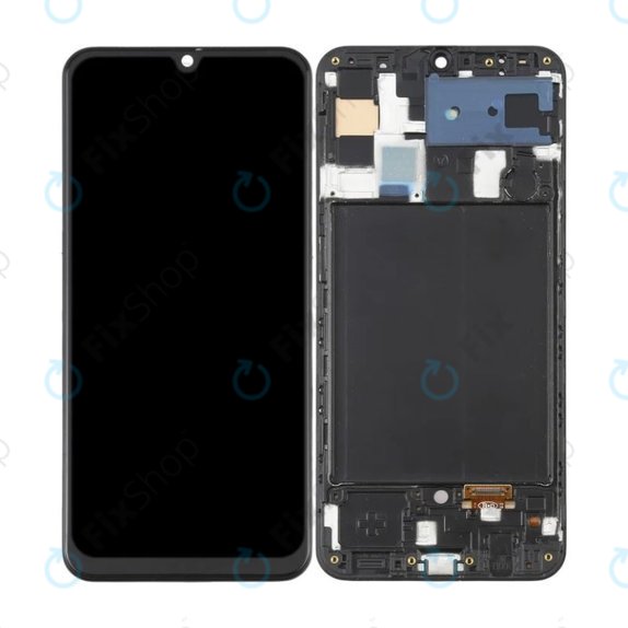 Samsung Galaxy A50 A505F - LCD Display + Touch Screen + Frame (Black) OLED