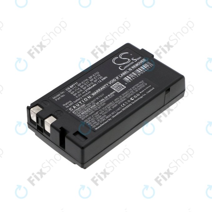 Battery for Canon E06, Canon E07, 2100mAh, Ni-MH, 6V, BP-711, HQ