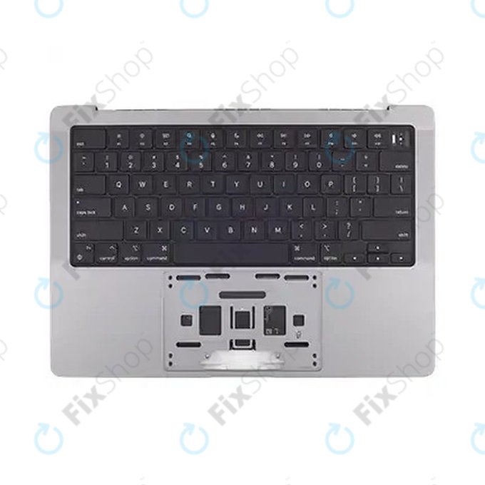 Top case keyboard frame for MacBook Pro 14", A2918 (2023), with US keyboard and battery, Space Gray, 661-35708, Genuine Apple