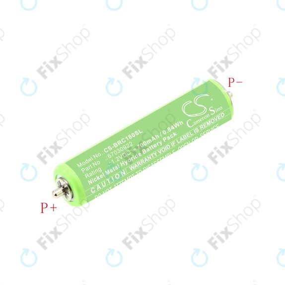 Battery for Braun 1000, 180, 2000, 3000, 4735, 5411, Cruzer1, Cruzer Z20, 700mAh, Ni-MH, 1.2V, 67030922, HQ