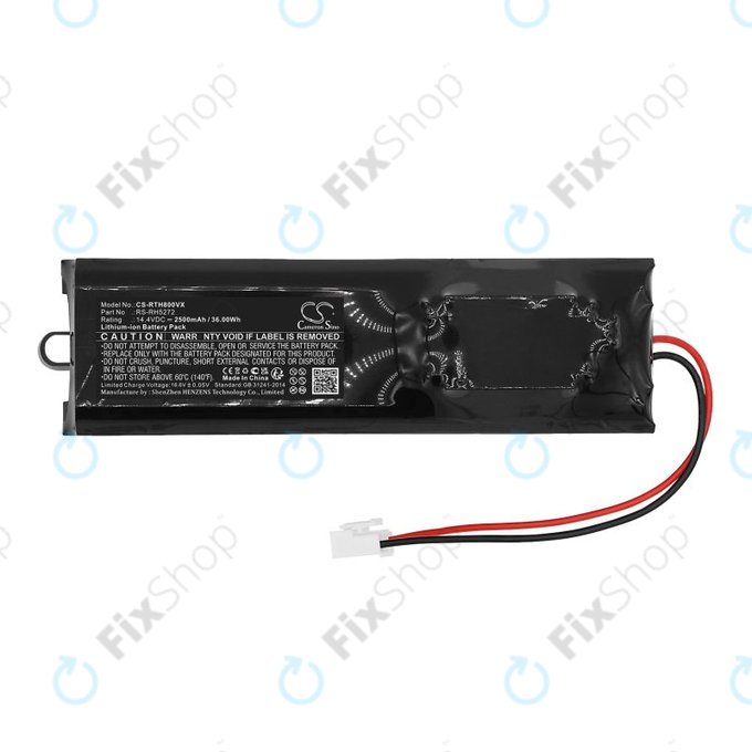 Battery for Rowenta Air Force Extreme, 2500mAh, Li-Ion, 14.4V, RS-RH5272, HQ