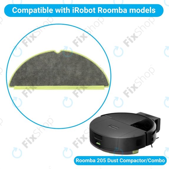 Mop Cloth, 2pcs for iRobot Roomba 205 Dust Compactor, Dust Compactor Combo